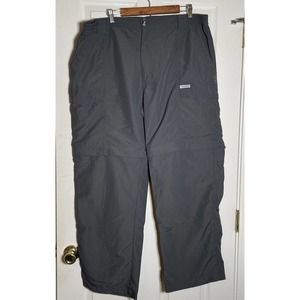 Spiderwire Performance Convertible Pant Shorts Zip CutAway Fishing XL 40-42 Gray